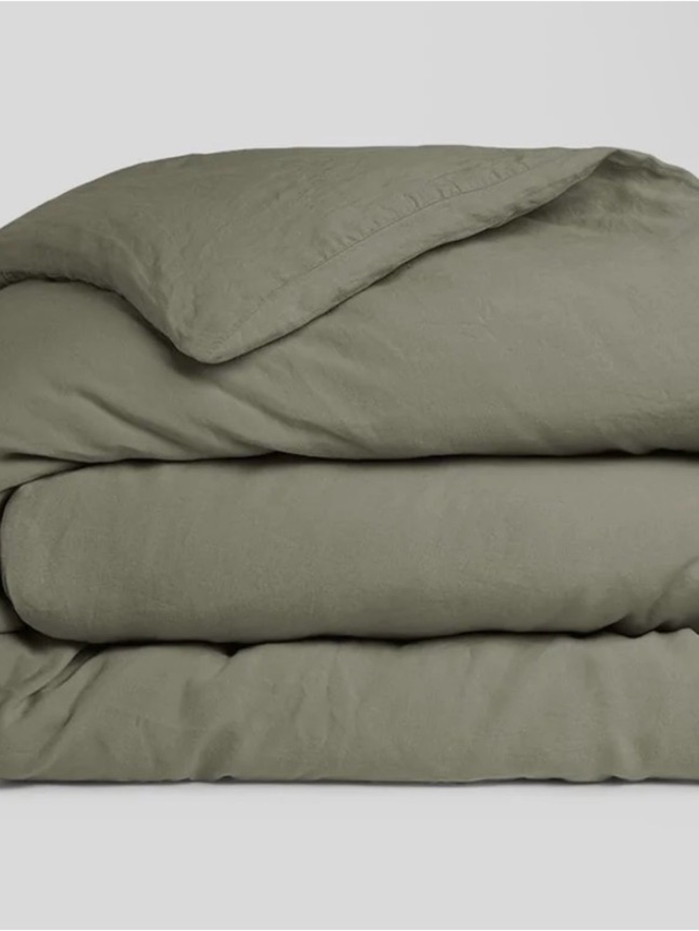 Parachute Washed Linen Duvet Cover in Olive